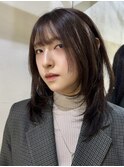 ”ロングレイヤー×チャコールブラウン” なかもと はな