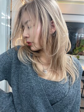 ラキング ギンザ トウキョウ(LAKING GINZA) くびれヘア/アプリコットオレンジ/夏/ハイライトカラー[銀座駅]