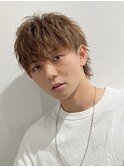 無造作マッシュ　ブラウンベージュ　束感　鹿児島