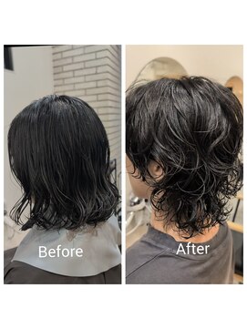 メモリーズ 銀座(Memories) ウルフパーマBeforeAfter