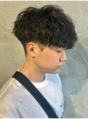 波巻きスパイラルパーマメンズパーマメンズマッシュ群馬高崎眉毛