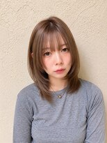 プリモ リコ(Primo.rico)&nbsp;レイヤーカット   ヘーゼルベージュ   顔周りカット