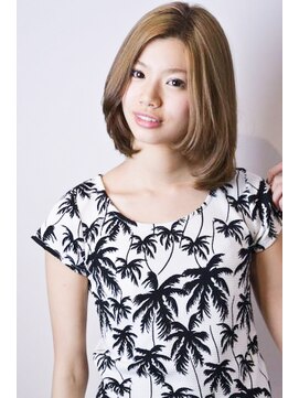 スノッブリコ(snob rico) [snob rico] 内巻ボブ×キャラメルベージュ