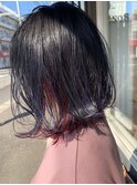 《hair make No.8・中村》コバルトブルーxレッドインナーカラー