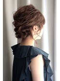 波ウェーブ×ゆるっとシニヨン
