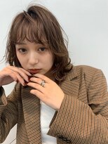 ロングボブスタイルピンクベージュ[表参道/表参道駅]