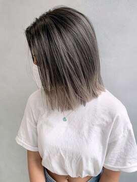 アルバム 池袋(ALBUM) ワンレン透明感カラーオリーブカラー_ba403743