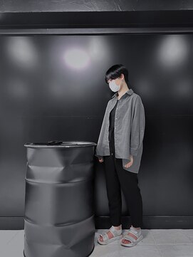 アウル 心斎橋(owl) シースルーマッシュ×ジェンダーレス×黒髪×ニュアンスマッシュ