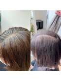 ブリーチ無し白髪ぼかしカラー　脱白髪染め　池袋【おおわし】