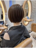 大人かわいいショートボブ　ベージュカラー　30代40代
