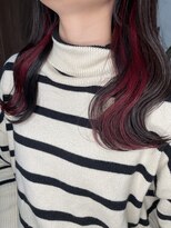 アン(Hair make un)&nbsp;【インナーカラー♪♪】ワインレッド♪♪