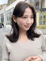 ノラ ヘアーサロン(NORA HAIR SALON)&nbsp;ナチュラル小顔前髪あり後れ毛サイドバング結べるボブくびれヘア