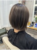 『京都 ルーナ』ボブ×ハイライト×白髪ぼかし 30代40代50代60代