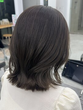 ビューブルー 亀戸錦糸町(VIEW BLUE) ◎美髪カールシアーカラーオリーブグレージュロングセミディ