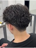 刈り上げサーフカール×センターパート×海外ヘア×黒髪