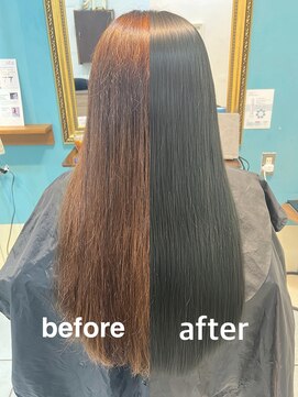 ニチカ 銀座(NYCKA) こだわりの縮毛矯正【33】+カラー