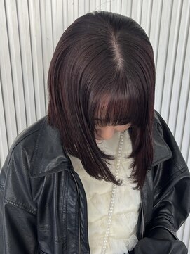 ガーデンヨコハマエスト(GARDEN YOKOHAMA est) ミディアム レイヤーカット ブリーチなし ラベンダカラー