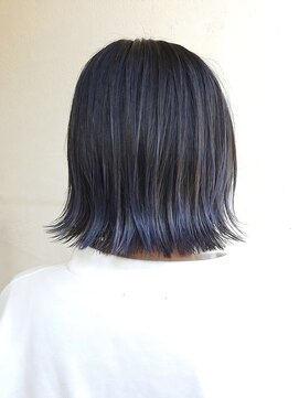 アンビエンス(ambience) ダークブルー/タッセルボブ/切りっぱなしホブ 【千葉/妙典】