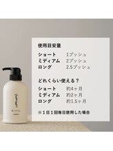 ○つるりんちょシャンプーの使用目安量○