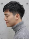 メンズ 短髪フェード ソフトフェード スキンフェード 黒髪