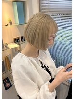 キキ(kiki by KENJE)&nbsp;【ブリーチ1回～】ミルクティーベージュカラー/ミニボブ