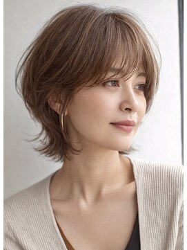 ハーツ(Heart's) 白髪ぼかし脱白髪染め大人ショート40代50代60代