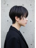 ハンサムショート 中性ヘア &nbsp;ショートウルフ ダークアッシュ