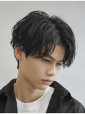 原宿メンズパーマスパイラルパーマセンターパートガイルヘア20代