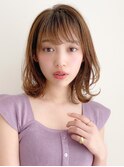 ミディアムレイヤー、外ハネボブ、グレージュ、脱白髪染め☆