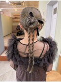お呼ばれヘア×リボンアレンジ