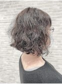ばっさりボブパーマ＆キラ水カラー★★