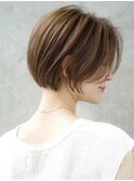 前髪長め大人ショートボブ20代30代40代【AIN.表参道】川原大地