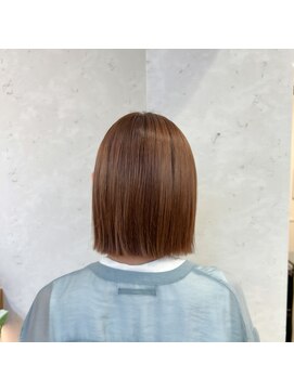 ロンドプランタン 恵比寿(Lond Printemps) 大人かわいいテラコッタカラー切りっぱなしワンレンボブ