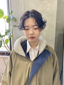 テトヘアー(teto hair) ショートパーマ　センターパートパーマ　くるくるパーマ