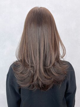 アルバム 池袋(ALBUM) レイヤーワンカール_チェリーブラウンフェミニンロング_ba428831