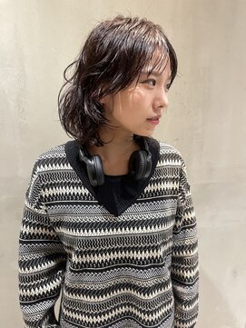キジ(KIJI) ミディアムウルフパーマヘア