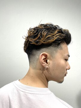 レンゲン(LENGEN) 束感刈り上げビジネス七三ツーブロックアップバング1064