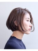 ベージュカラー#ブリーチなし#前下がり#ダメージレスカラー#豊橋