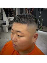 ダムディートウキョウ 心斎橋店(DAMDEE TOKYO)&nbsp;ダークアッシュ/カルマパーマ/ベリーショート[心斎橋/理容室]