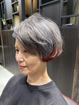 ロナロナ 髪質改善エステ白髪カラーアシンメトリー