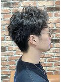 メンズパーマ/ピンパーマ/ツイストピンパーマ/ねじりパーマ/朝霞