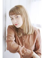 マーブルズ 横浜店(marbles)&nbsp;くすみベージュ/ハイトーン/オン眉[横浜]