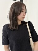 顔まわりレイヤー前髪フェイスレイヤーロングボブ