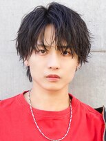 エイド 渋谷(aid)&nbsp;無造作ソフトツイストパーマシースルーコンマバングウルフ