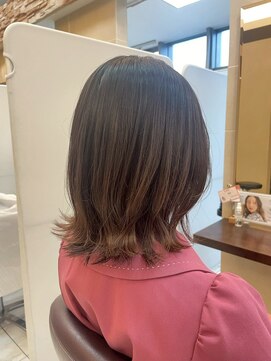 髪質改善/顔周りレイヤーカット/グレージュ[千葉/千葉駅]