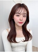 【20代30代】顔周りレイヤー/ココアベージュ/ショコラブラウン