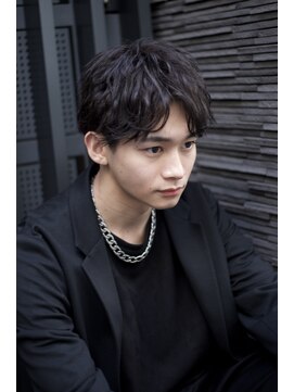 ヴェイン 渋谷(vain) 渋谷美容室黒髪センターパートメンズカットパーマk