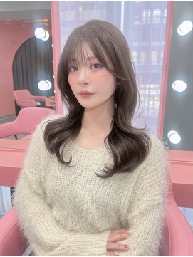 ボタン シブヤ(VOTAN SHIBUYA) 【MISAKI】グレージュ/透明感カラー/韓国ヘア/顔まわりカット