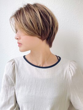 COVER HAIR ACADEMY 北浦和【カバーヘア アカデミー】北浦和西口店【4/6 OPEN(予定)】 大人美人◎ハイライトカラー×小顔魅せ丸みハンサムショートp