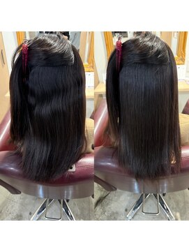 トムヘアーデザイン 楠葉店(TOM HAIR DESIGN) 艶髪/艶髪ストレート/髪質改善ストレート/縮毛矯正